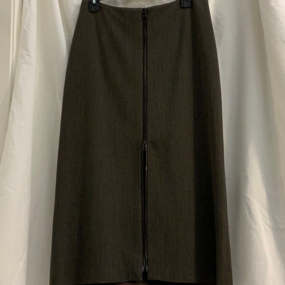 Jenne Maag Midi Front Zip Pencil Skirt